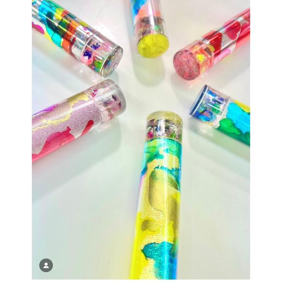 New Mikio Japan Handmade Acrylic Kaleidoscope “Neon Green” Oil Cel Three Mirror - Picture 7 of 15